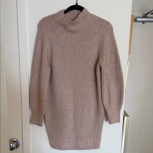 Express Taupe Turtleneck Sweater Dress